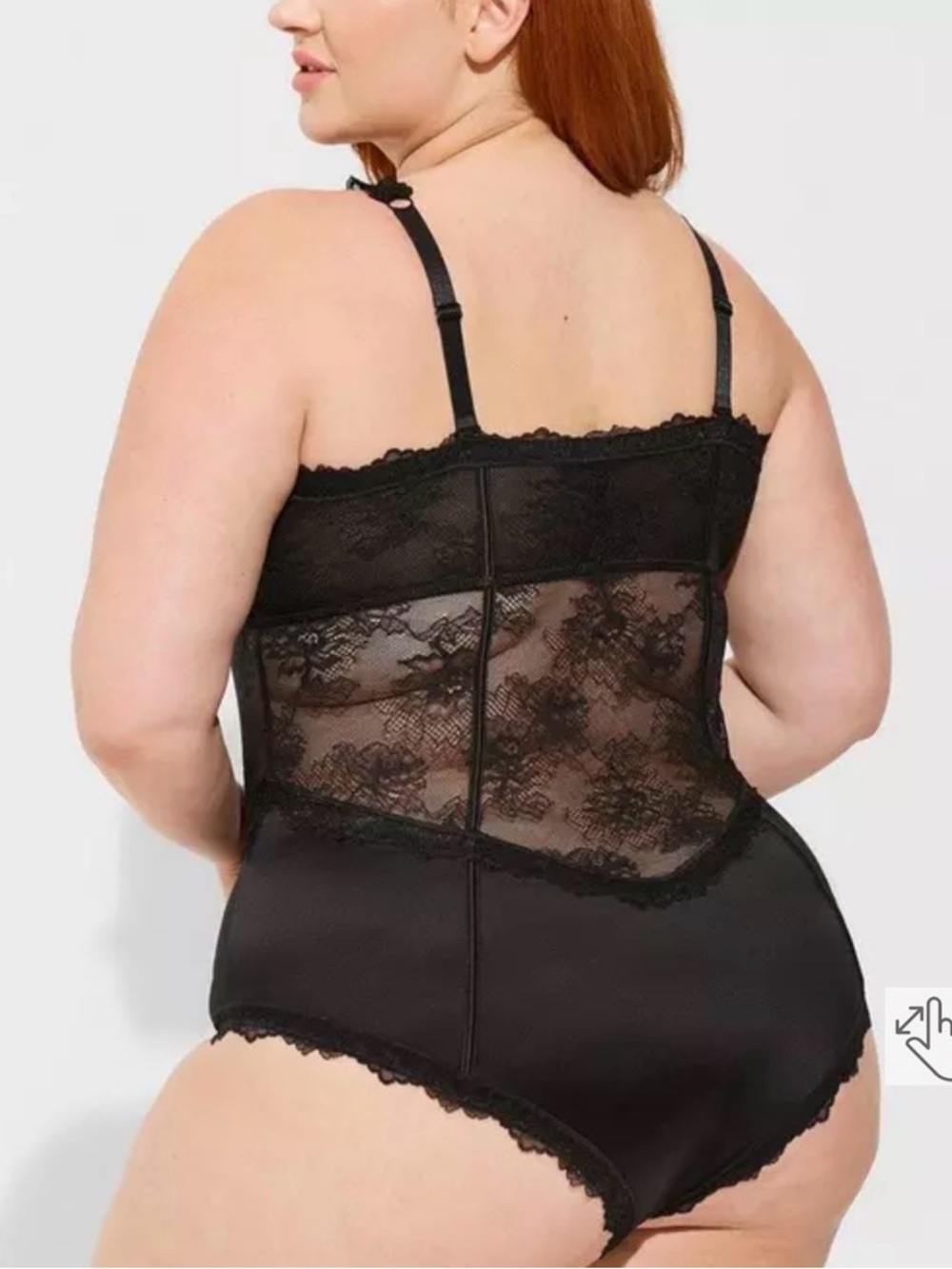 Torrid Curve Black Lace Underwire Bodysuit Size 6 Plus NWT Sexy Lingerie - Picture 2 of 13
